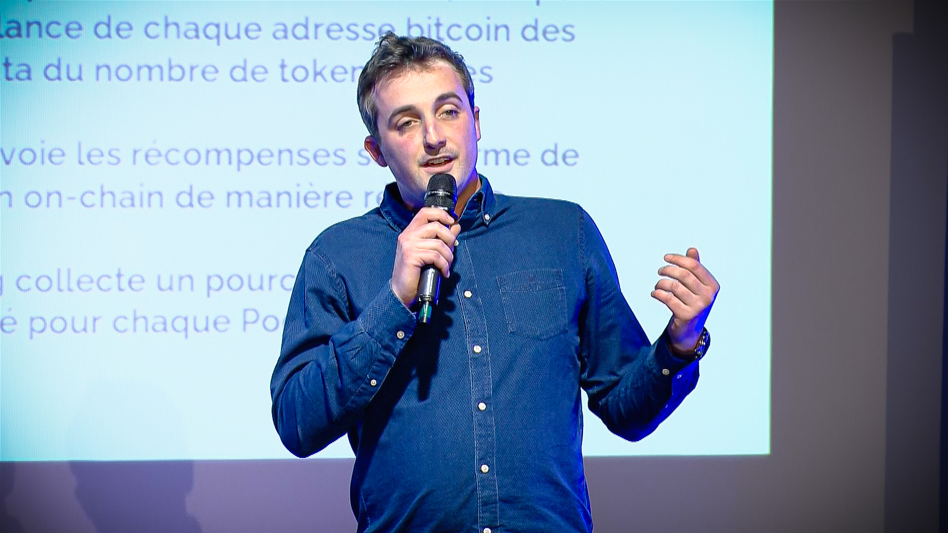 Thibaut Spanier, le CTO de Startmining au #START 23 à Paris pour le lancement du token START