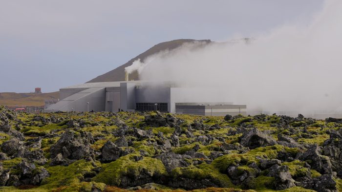 Centrale géothermique green mining en Islande